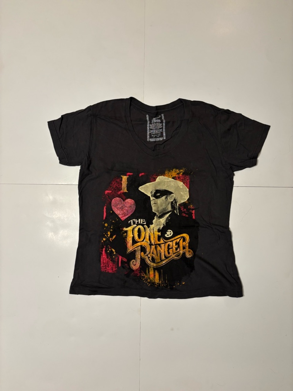 The Lone Ranger Graphic Tee - Black with Red & Gold Print